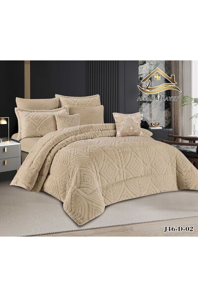 WAREEF FASHION 1.5-piece velvet bed set