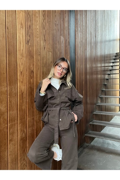 AÈC PRIVÈ Women's New Season Trend Elizabeth Denim Jacket Pants Suit 7777