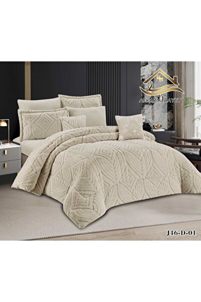 WAREEF FASHION Double bed sheet set, 6 pieces, velvet