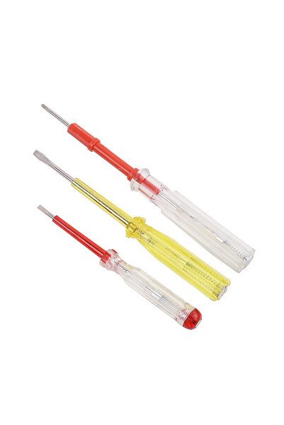 Lawazim Electric Pen Set 3pcs Tester Screwdriver Set for Basic Electrical Checks