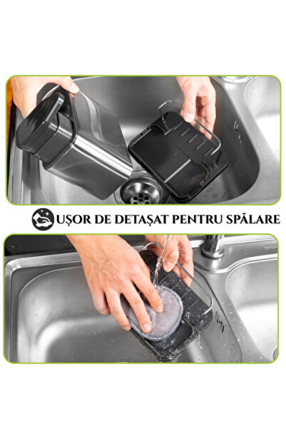 OEM Stainless steel sink organizer with detergent dispenser, utensil holder and drip tray