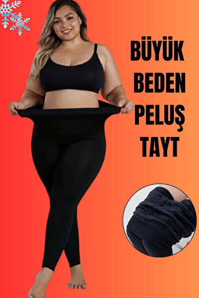 MODASFORM İçi Peluş Termal Tayt Battal Büyük Beden Kışlık Peluş Tayt