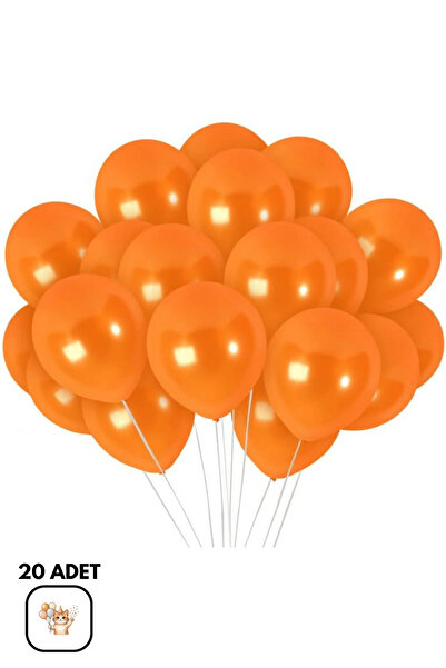 BALOMİS Metalik Turuncu Balon Arka Plan Ve Mekan Süsleme Dekorasyon Balonu