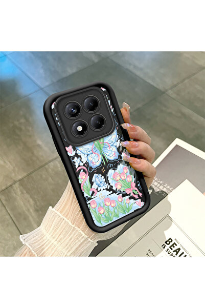 ucuc حافظة أنيقة من السيليكون الأسود المتوافق مع هاتف Xiaomi Redmi Note 14 Pr...