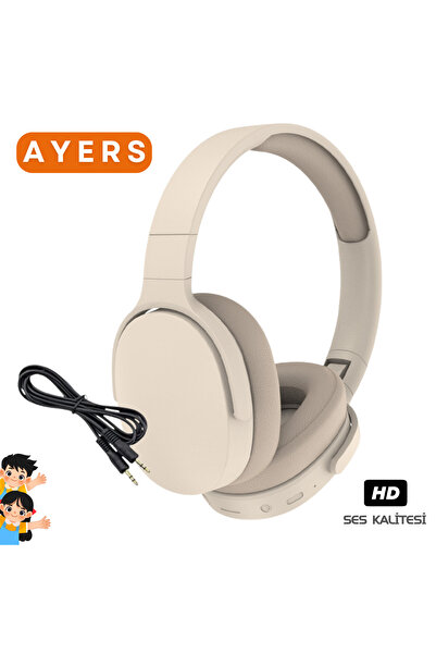 Ayers Yeni Nesil Şık Tasarım Extra Bass Kablosuz Bluetooth Mikrofonlu Kulaklı...
