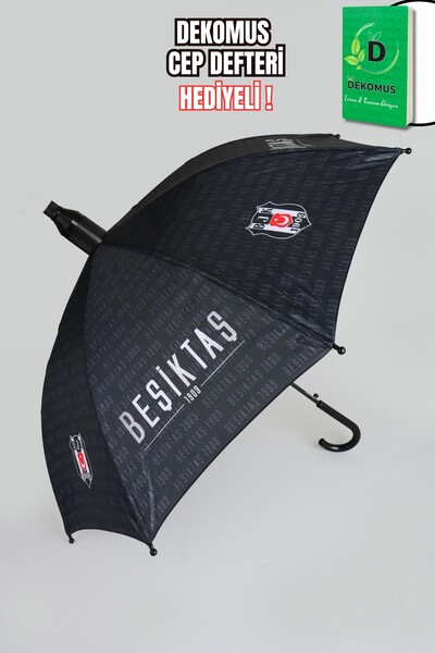 Beşiktaş "DEKOMUS CEP DEFTERİ HEDİYELİ" YENİ SEZON LİSANSLI KILIFLI ŞEMSİYE 1903