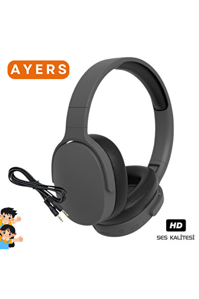 Ayers Yeni Nesil Şık Tasarım Extra Bass Kablosuz Bluetooth Mikrofonlu Kulaklı...