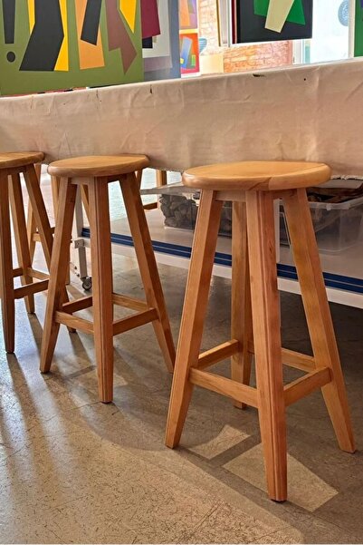 Nisa CONSEPT - AHŞAP BAR TABURE-BAR SANDALYE-70 CM - 1 ADET