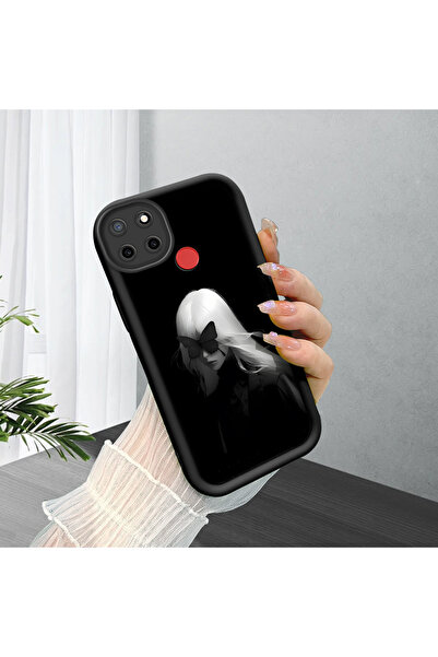 ucuc حافظة هاتف من السيليكون الأسود المتوافقة مع هاتف Realme C25 بنمط أنيمي ل...