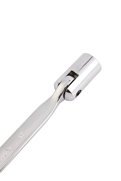 Lawazim Flexible Head Ratchet Wrench 17mm for Tight Spaces and Mechanical Repair