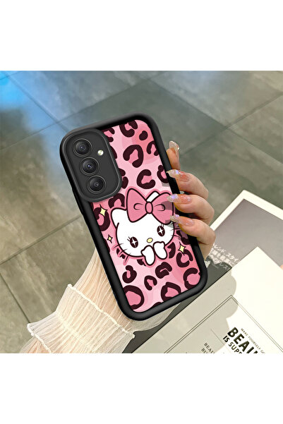 ucuc Samsung Galaxy A34 5G Uyumlu Siyah Yüksek Kaliteli Silikon Leopar Desenl...