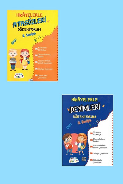 Hakim Yayınları Hakim Çocuk 2.Seviye Hikayelerle Atasözleri + Deyimler Öğreniyorum