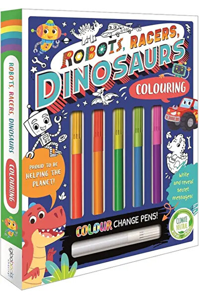 PHINDBOOKS تلوين الروبوتات والمتسابقين والديناصورات: كتب إيجلو