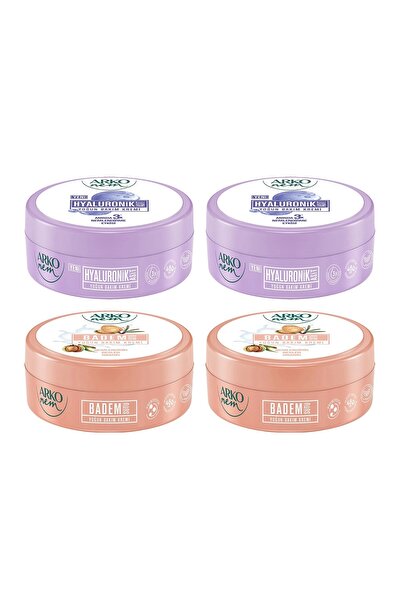 ARKO Hyaluronik Asit ve Badem Sütü Bakım Kremi 150 ml 4 lü Set