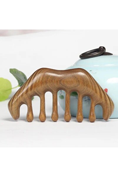 Naturachi Pieptene din lemn de santal Gugu pentru masaj facial Gua Sha Model 13