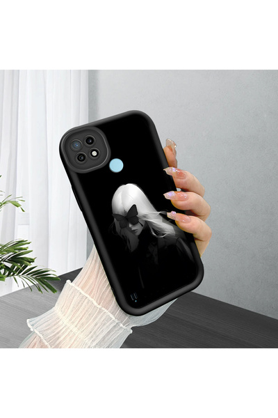 ucuc حافظة هاتف حماية للعدسة بنمط أنيمي من السيليكون الأسود المتوافق مع هاتف ...