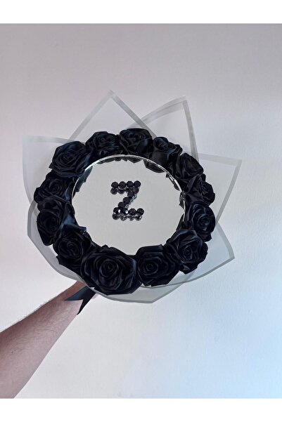 Yıldızköşesi Aynalı çiçek buketi Harfli çiçek buketi solmayan yapay gül buketi sevgiliye hediye (HARF YAZILIR)