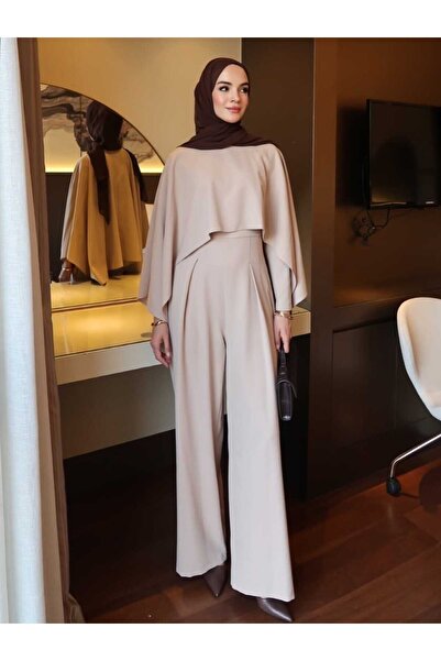 Gülmude Cool Premium Stylish Suit Jumpsuit with Cape