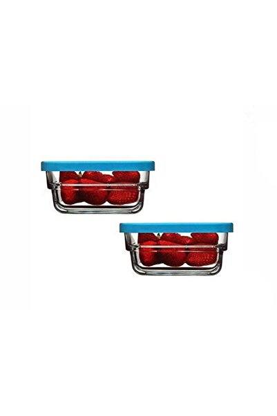 Paşabahçe Gourmet Set of 2 Square Glass Storage Containers 450 Cc - (53658)