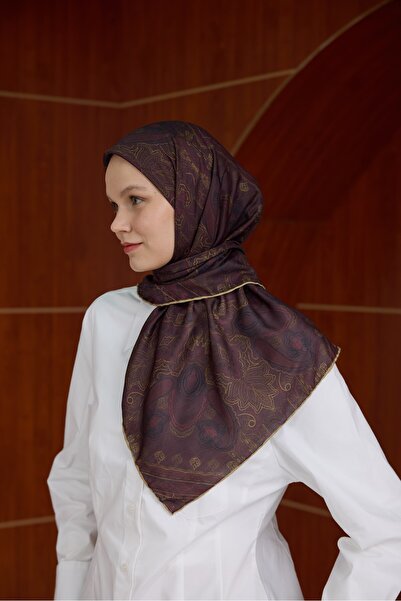 İpekhan Зимовий цвіт М'який шарф 1243 Бордо