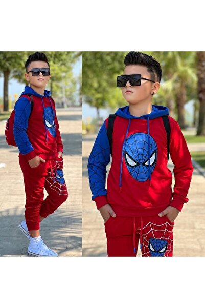 SPIDERMAN KIRMIZI TAM KAPANAN KOSTÜM TAKIM (KİDSPİTİRCİK)
