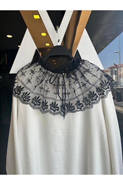 PL Siyah kalın çiçek lastikli yakalık