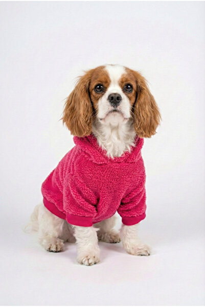 NobleDog هودي تيدي من القطيفة باللون الفوشيا - بغطاء رأس سترة شتوية دافئة