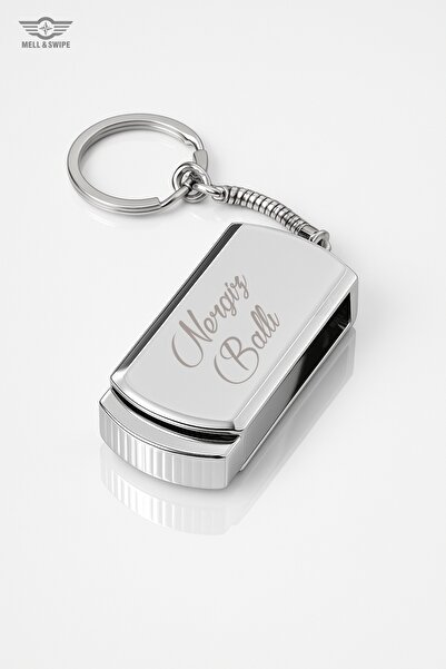 MELL & SWIPE Hediyelik Kişiye Özel Isim Baskılı İsme Özel Anahtarlıklı Usb Flash Bellek 64 Gb 2.0