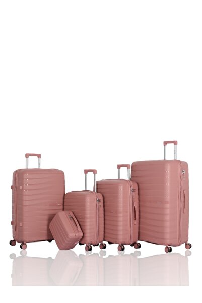 AVIATOR Luxury and complete travel bag set – 5 pieces made of highly durable, break-resistant polypropylene