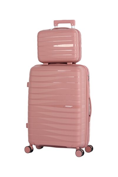 AVIATOR Luxury and complete travel bag set – 5 pieces made of highly durable, break-resistant polypropylene