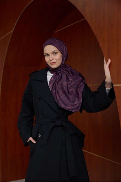 İpekhan Winter Bloom Soft Scarf 1243 Light Purple