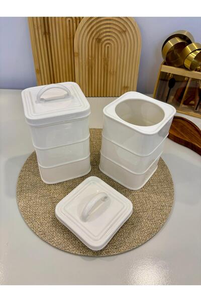 Berina home Porselen Çay Kahve Şeker Kavanozu - A Kalite - Duurzaam Hakiki Po...