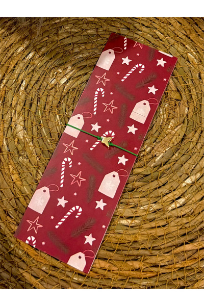 FIERA JEWELRY Adjustable Women's Bracelet with Green String, Butterfly Detail, and New Year's Card