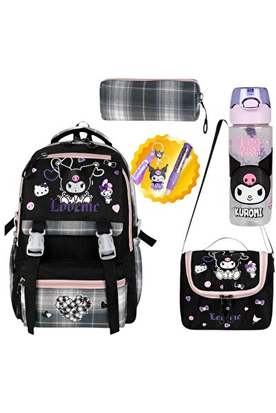 MASTER PACK LoveMe Okul Çantası , Beslenme Çantası , Kalemlik , Kuromi Anahta...