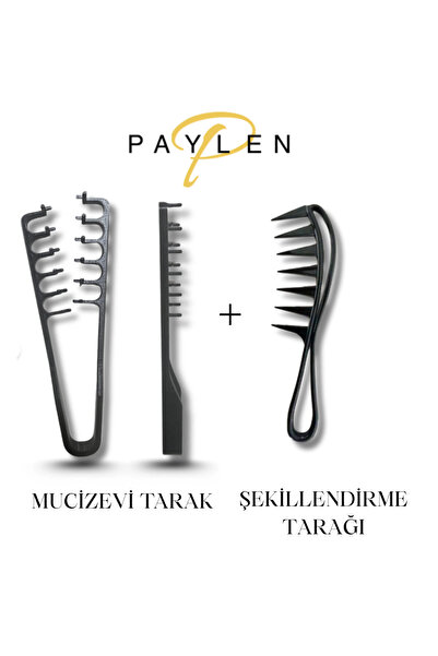 PAYLEN Mucizevi Tarak ve Şekillendirme Tarağı 2Li Set Tüm Saçlar