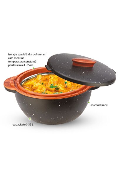 Zodiac Pot Insulated casserole with lid, stainless steel, 1L capacity