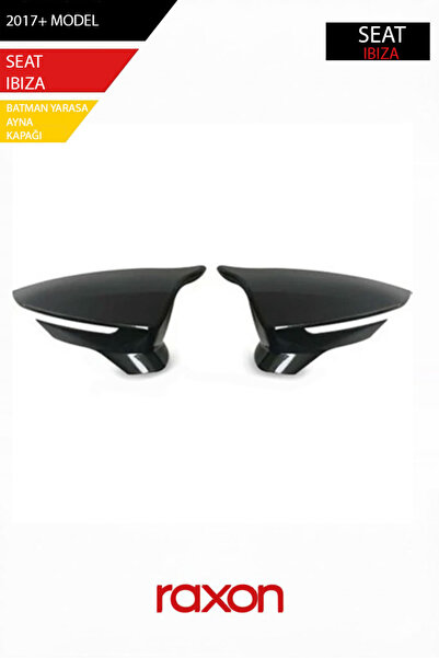 Raxon SEAT IBIZA 5 - 2017+ Batman & Yarasa Ayna Kapağı – Parlak Piano Black S...