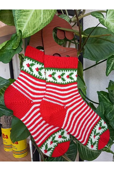 Günebakan Hand Knitted Kokinal Socks Compatible with Size 37-38-39