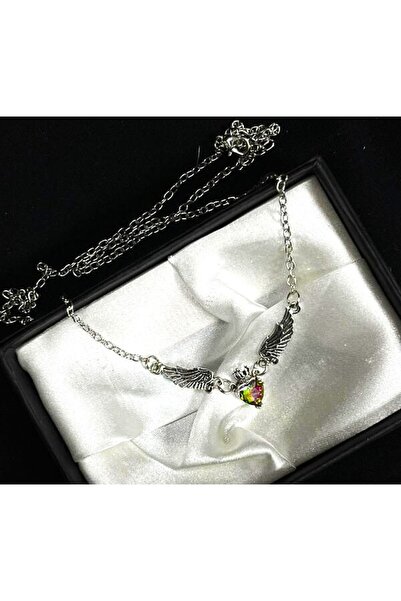 DÜKKAN DESİGN Winged Loves Heart Stone Necklace