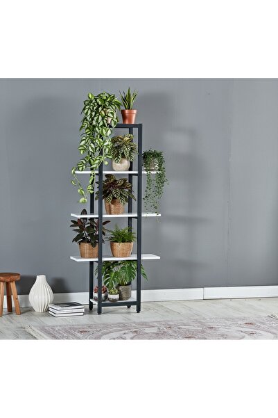 UmkaHome ÇİÇEKLİK RAF SAKSI DÜZENLEME 5 RAFLI MODERN VİTRİN