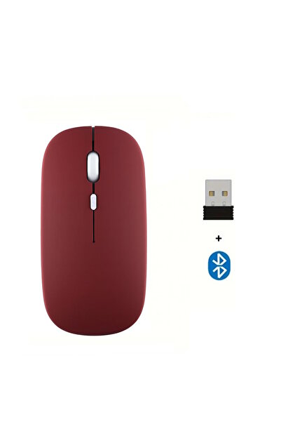 m.tk moveteck Tablet Telefon Laptop Windows Uyumlu Kablosuz Şarjlı Slim Renkli Bluetooth Mouse Fare
