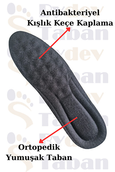 Bydev Taban By-1910/1 Kışlık Keçe Tabanlık,Yumuşak Ayakkabı İç Taban