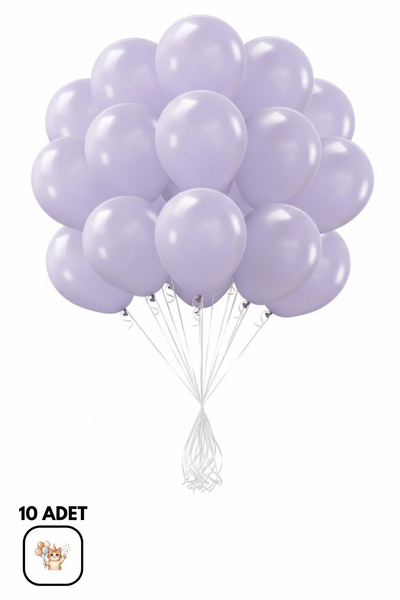 BALOMİS Metalik Lila Parti Balonu Helyum Uyumlu Organizasyon Süsleme