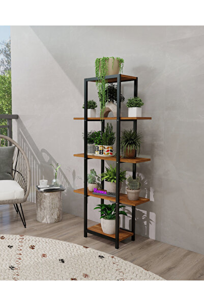UmkaHome ÇİÇEKLİK RAF SAKSI DÜZENLEME 5 RAFLI MODERN VİTRİN
