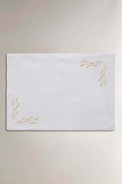 Barine Leaf Embroidered Linen 2-Piece American Service Set 35X50 cm