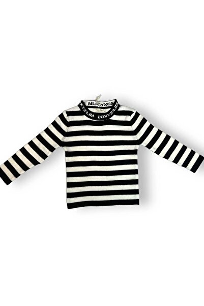 KidsMagazin Pulover negru cu dungi albe