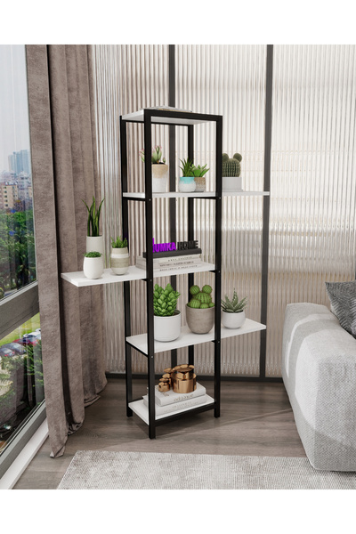 UmkaHome Köşeli Tasarım Çok Katlı Çiçeklik & Dekoratif Raf Ünitesi