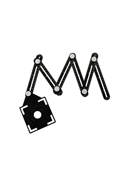 Lawazim Six-Sided Fold Rule Adjustable Ruler for Angle Marking and Template M...