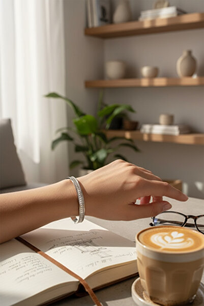 ayoljewelry Silver Steel Stone Bracelet
