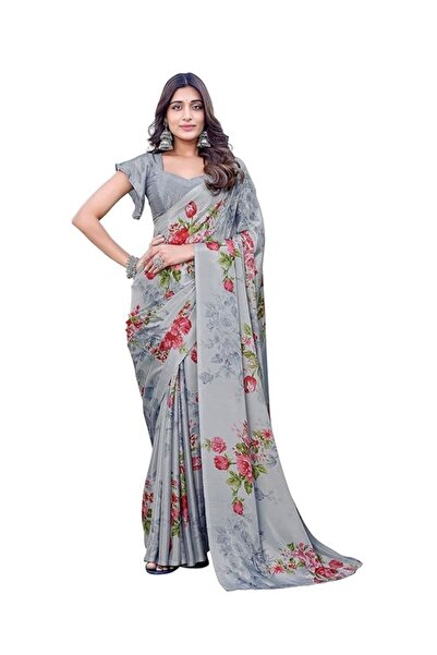 iza Women's Elegant Chiffon Saree Set with Blouse Piece